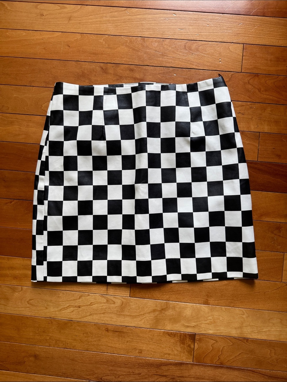 Forever 21 Black and White Checkerboard Mini Skirt